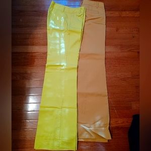 Two size 6T JCrew Pants yellow is slightly soil nothing obvious never worn
